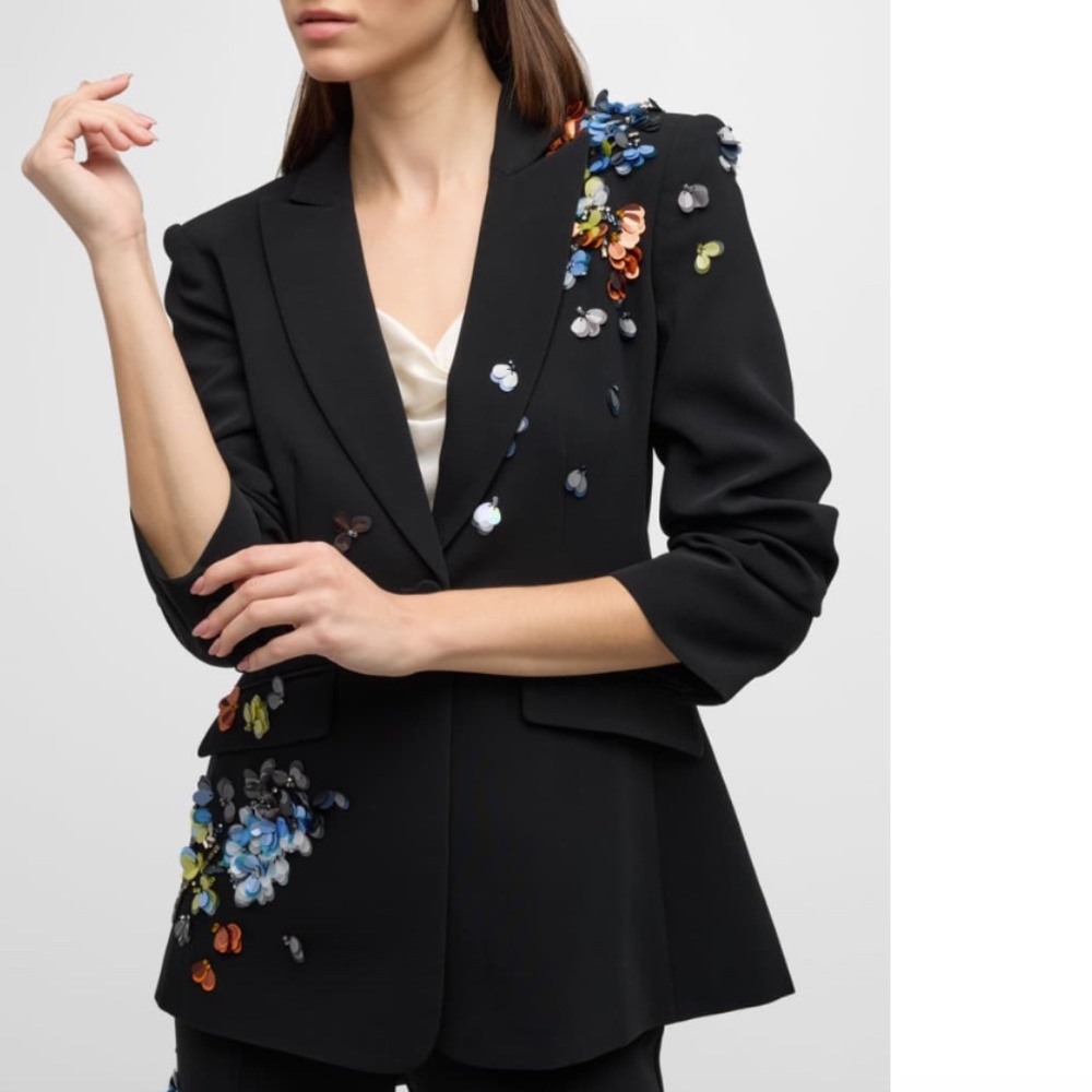 Cinq a Sept Cheyenne Sequin Flower Blaze
